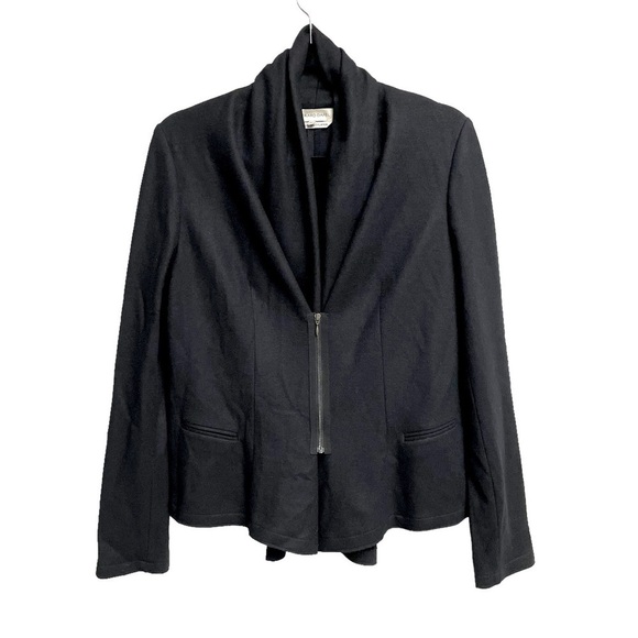 Gerard Darel Jackets & Blazers - GERARD DAREL Black Wool Zip Front Blazer Jacket 42 EU